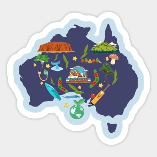 The wholesome Australian world Sticker